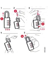 CANDADO COMBINACION AZUL 30MM. THIRARD