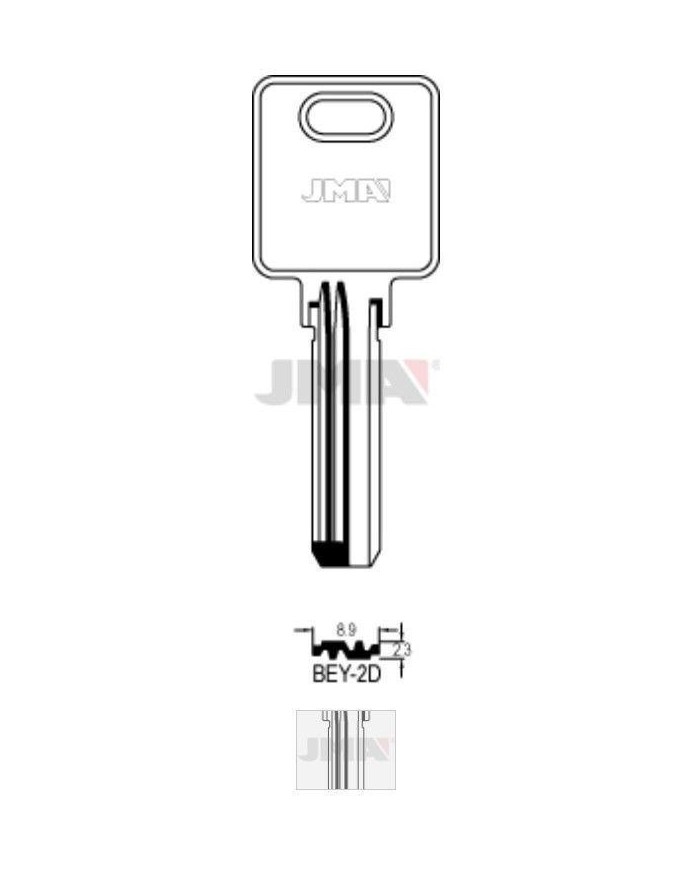 LLAVES BRUTO SEGURIDAD BEY-2D    LATON