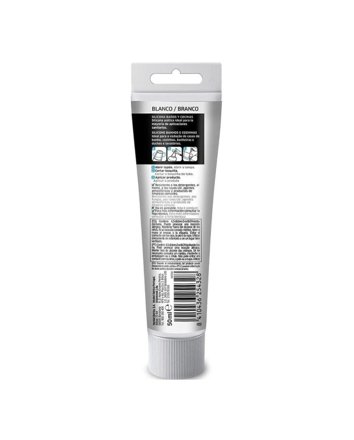 SILICONA BAÑO/COCINA 50ML.BLANCA PATTEX