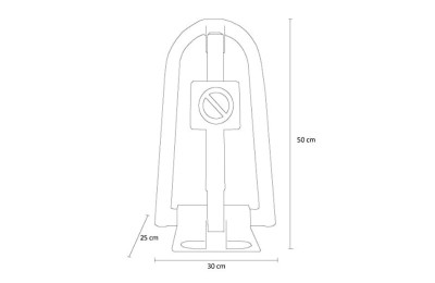 BARRERA DE PARKING U INVERTIDA BIKAIN 50X30X25 CMS.