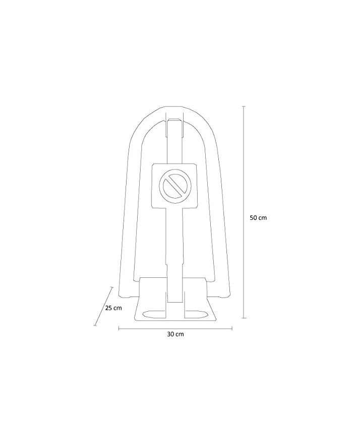 BARRERA DE PARKING BIKAIN U INVERTIDA 50X30X25CMS.
