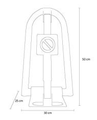 BARRERA DE PARKING BIKAIN U INVERTIDA 50X30X25CMS.