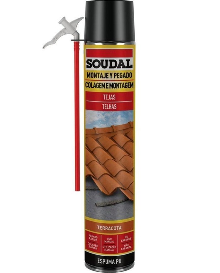 FIJACION TEJAS SOUDAL ROJA CANULA 750ML.