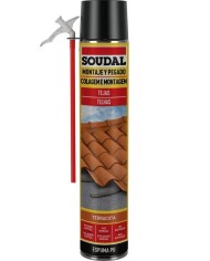 FIJACION TEJAS SOUDAL ROJA PISTOLA 750ML