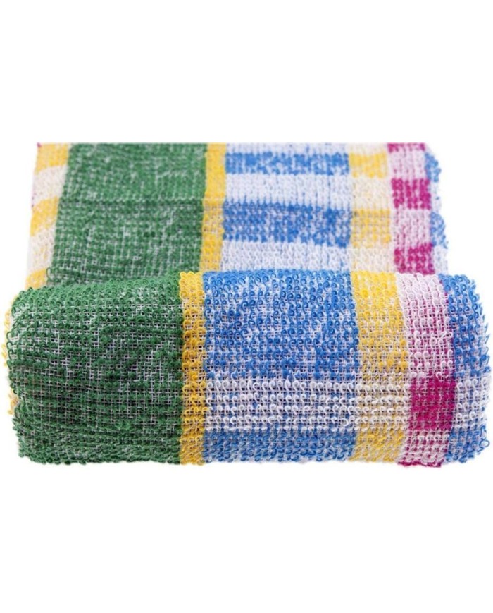 PAÑO RIZO CUADROS 50X50CMS.  12UDS.