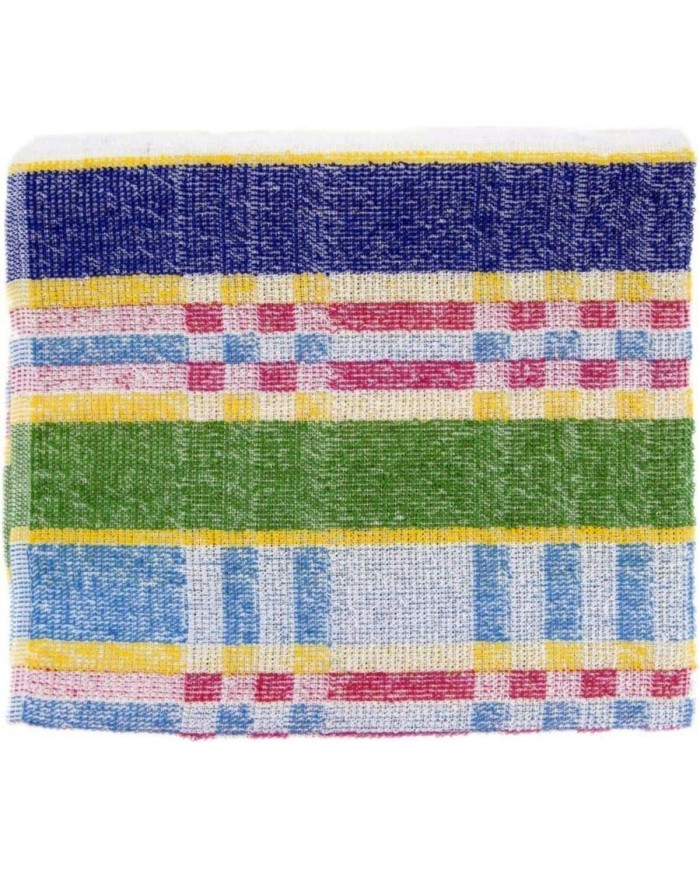 PAÑO RIZO CUADROS 50X50CMS.  12UDS.