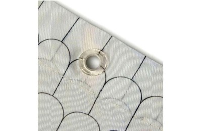 CORTINA BAÑO RAYEN POLIESTER BLANCA 2348