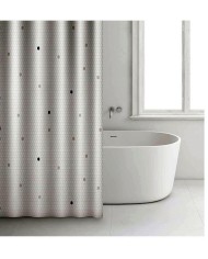 CORTINA BAÑO POLIESTER BLANCA RAYEN 2348