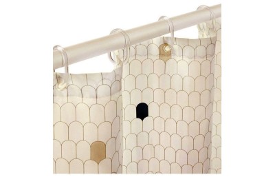 CORTINA BAÑO RAYEN POLIESTER BLANCA 2348