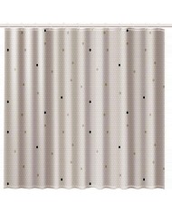 CORTINA BAÑO PLASTICO BLANCA ESTAMPADA RAYEN 2350.17