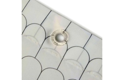 CORTINA BAÑO RAYEN POLIESTER BLANCA 2348