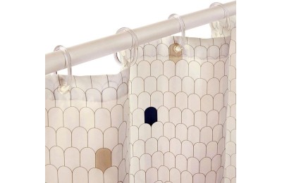 CORTINA BAÑO RAYEN POLIESTER BLANCA 2348