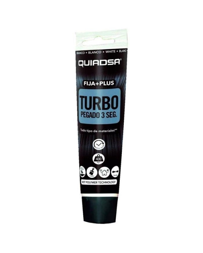 ADHESIVO QUIADSA FIJA+PLUS TURBO BLANCO 150GRS.