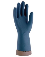 GUANTES LATEX FOOD-TEX AZUL T- 9 (12U)