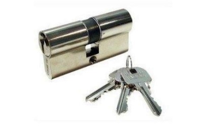 CILINDRO YALE NIQUELADO 80 MM. LEVA CORTA 40X40 LLAVES IGUALES 37010J