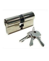 CILINDRO YALE NIQUELADO 80 MM. LEVA LARGA 40X40 LLAVES IGUALES 39318J