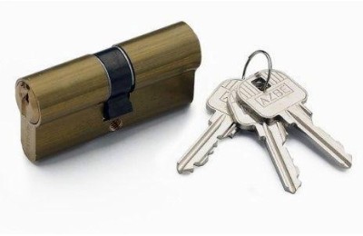 CILINDRO YALE LATONADO 80 MM. LEVA CORTA 40X40 LLAVES IGUALES 37010J