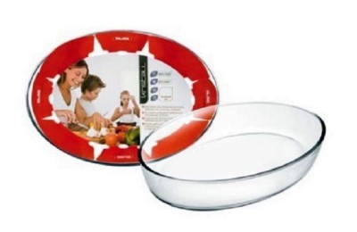 FUENTE HORNO OVAL IBILI CRISTAL 35X25CMS