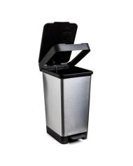 CUBO BASURA TATAY C/PEDAL PLASTICO GRIS 25LTS.        10213.01