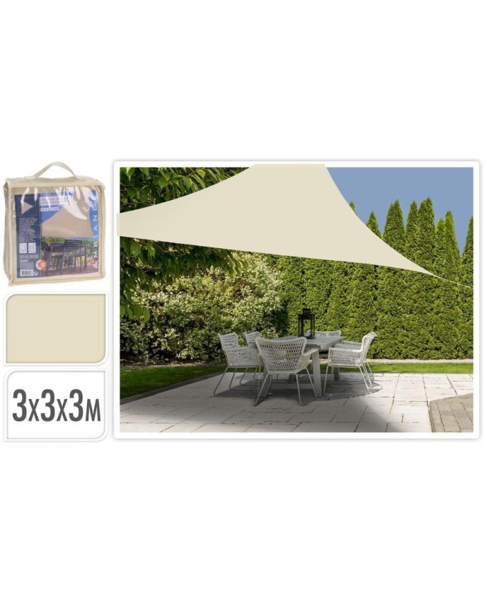 TELA SOMBRA TRIANGULAR AMBIANCE BEIG 3X3X3MTS. C46400210