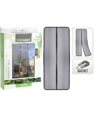 MOSQUITERA IMAN PARA PUERTA FREIXER NEGRA 100X210CMS.