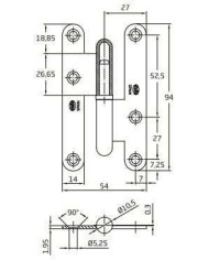 PERNIO AMIG ACERO NEGRO 405-9,5 DERECHA
