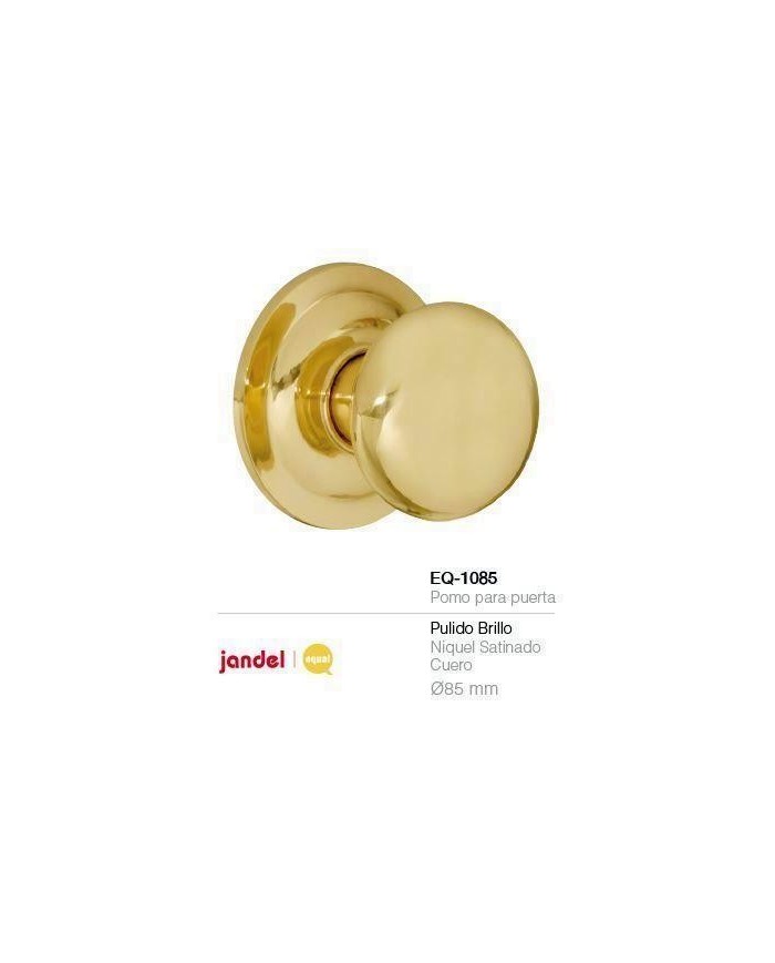 POMO PUERTA EQ-1085 LATONADO MATE JANDEL