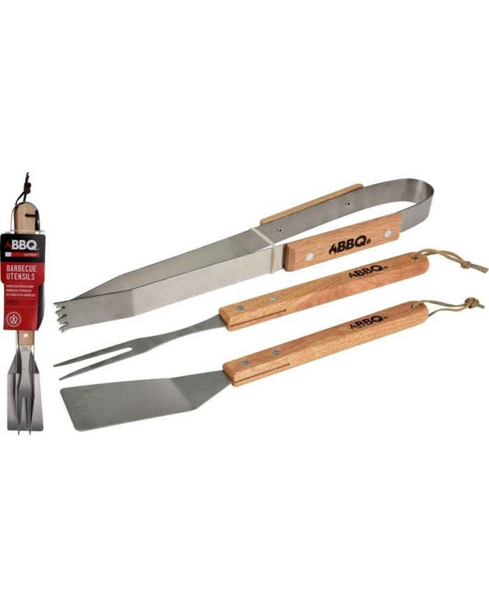 KIT UTENSILIOS BARBACOA BBQ 3PZAS. PEQUEÑO C83501500