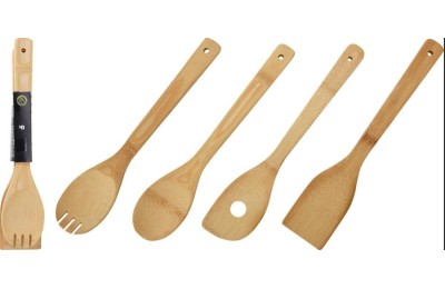 UTENSILIOS DE COCINA EH BAMBU 4PZAS.