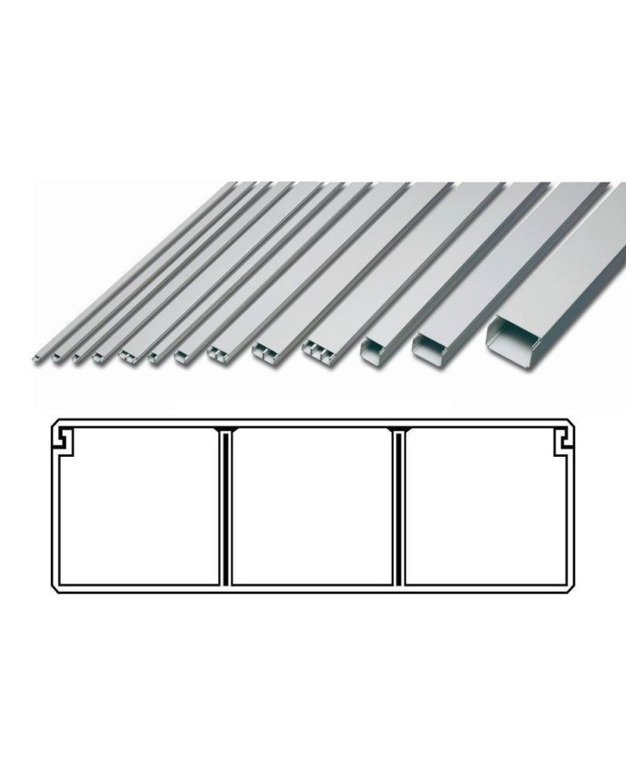 CANALETA 20X60MM. 2MTS. BLANCA