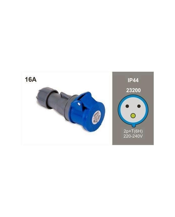 BASE CETAC MOVIL 2P CON TOMA DE TIERRA 16A 23200