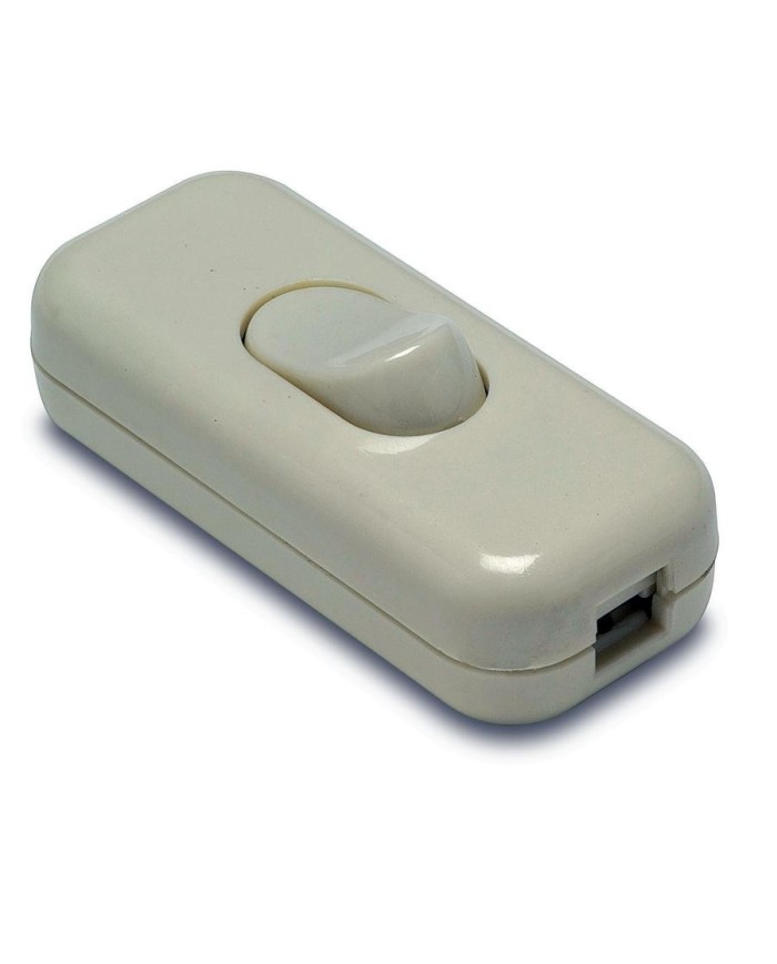 INTERRUPTOR DE PASO BASCULANTE ESTRECHO BLANCO