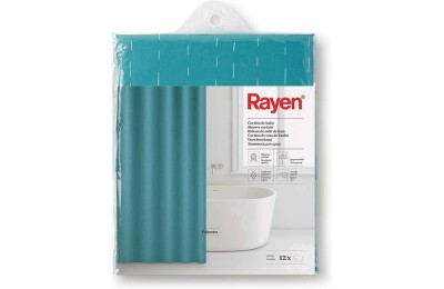 CORTINA BAÑO RAYEN POLIESTER VERDE 2349