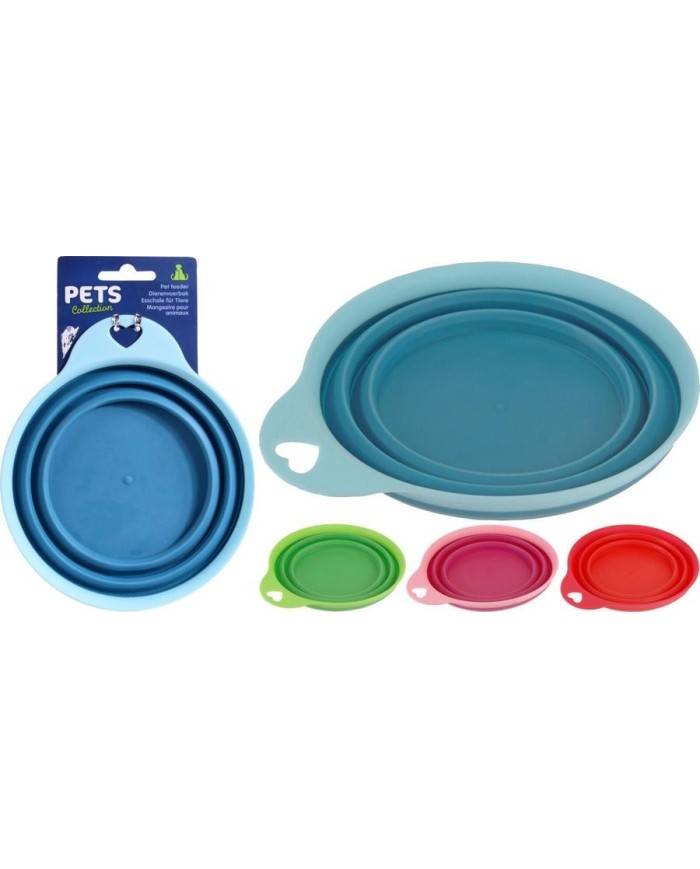 PLATO COMEDERO PLEGABLE MASCOTA 15CMS. KOOP