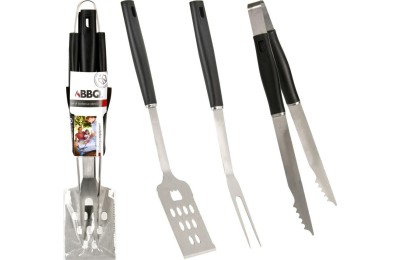 UTILES BARBACOA KOOP 3PZAS. NEGRO