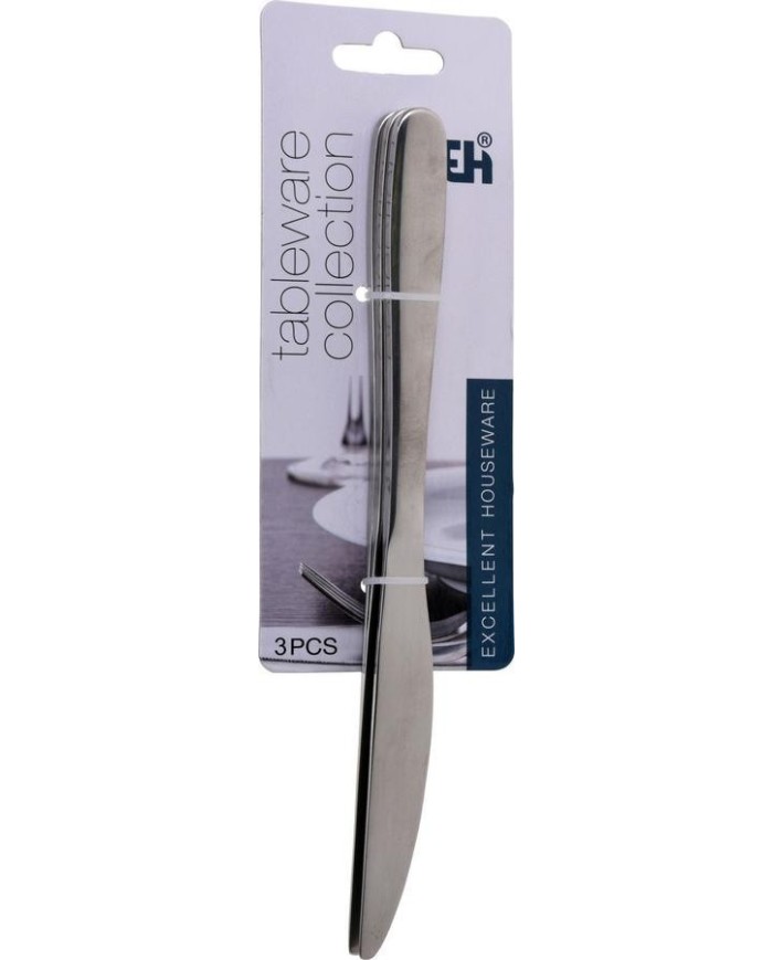 CUCHILLO EXCELLENTH DE MESA BLISTER 3 UNIDADES CC4100410
