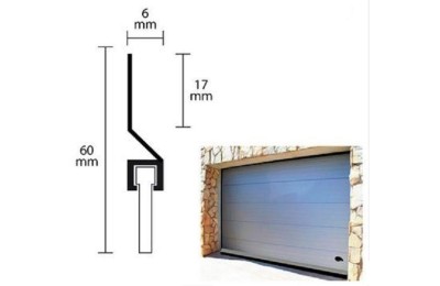 BURLETE GARAJE ALUMINIO FSK BLANCO 2'5MT