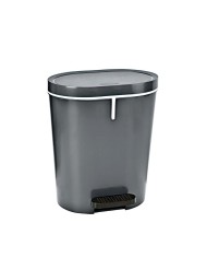 CUBO BASURA PLASTICO C/PEDAL GRIS 25LTS.              24200.790