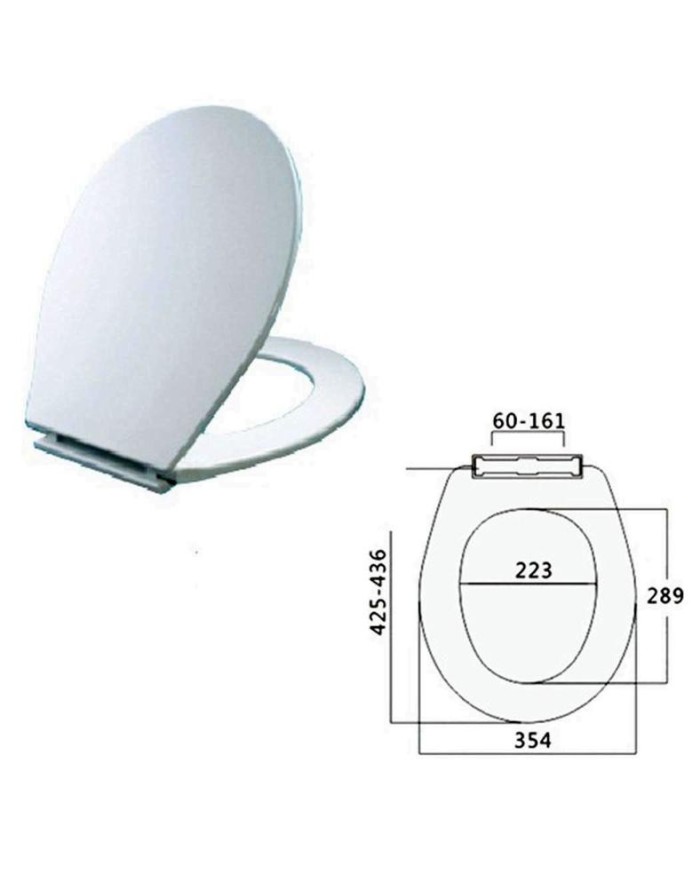 TAPA INODORO PLASTICO ARCOBAÑ MODELO MEDEL 16ME01