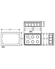 CAJA EMPALME EMPOTRAR FAMATEL 150X215X70 RF.3203