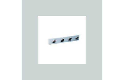 PERCHA BLANCA NESU 4 POMOS INCLINADOS NATURAL