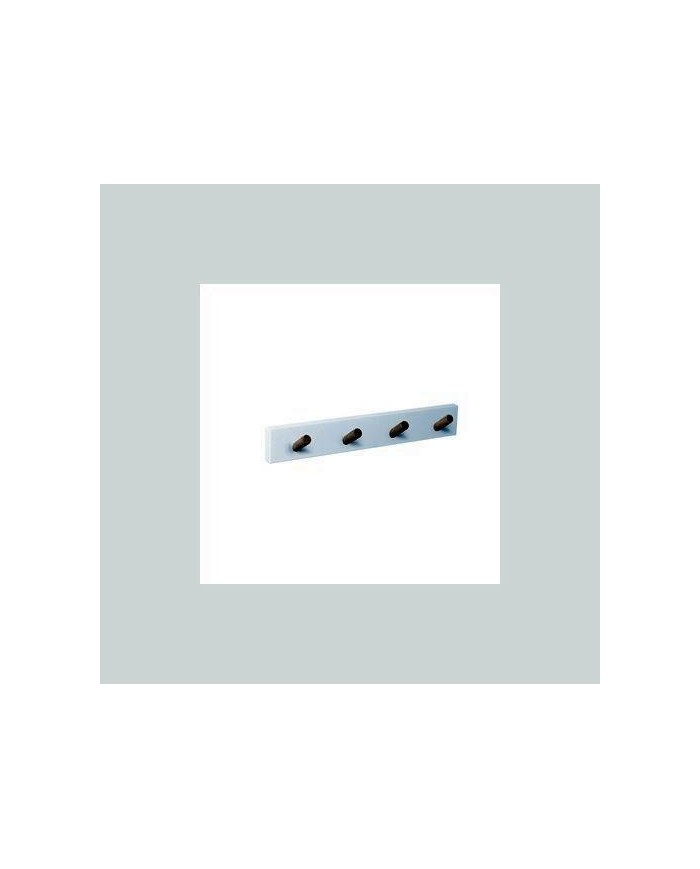 PERCHA BLANCA NESU 4 POMOS INCLINADOS NATURAL