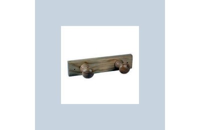 PERCHA NESU 2 POMOS PINO LACA NATURAL