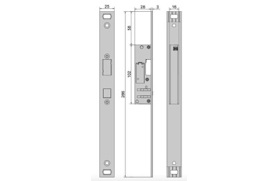 CERRADURA DE PORTAL LINCE 20 MM. 5703-TE