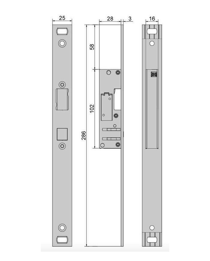 CERRADURA DE PORTAL LINCE 20 MM. 5703-TE
