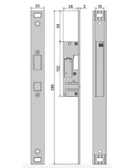 CERRADURA DE PORTAL LINCE 20 MM. 5703-TE