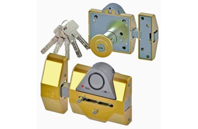 CERROJO LINCE 7930-RSA LATONADO (ALARMA)