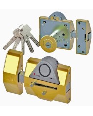CERROJO LINCE 7930-RSA LATONADO (ALARMA)