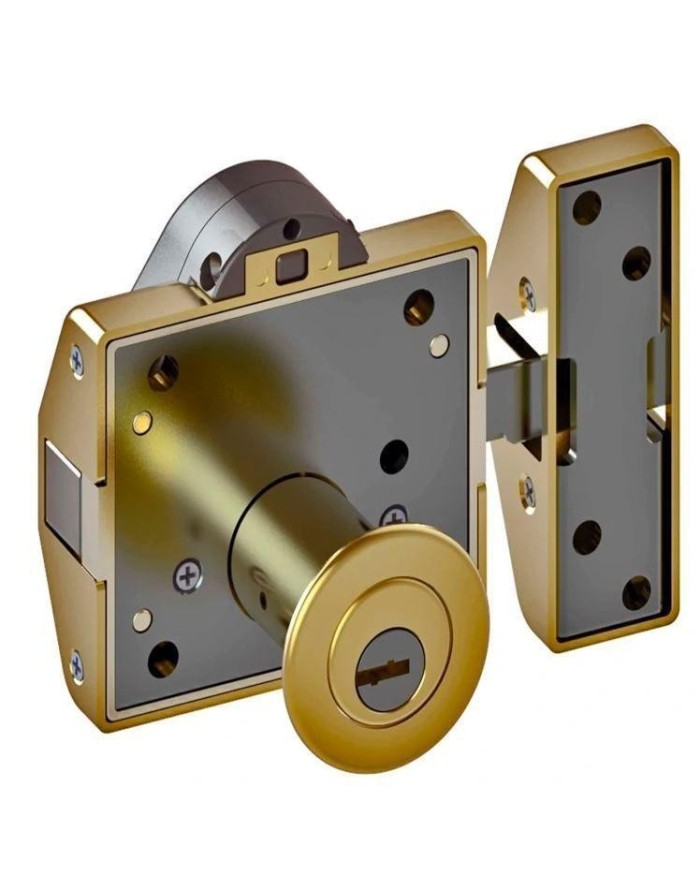 CERROJO LINCE 7930-RSA LATONADO (ALARMA)