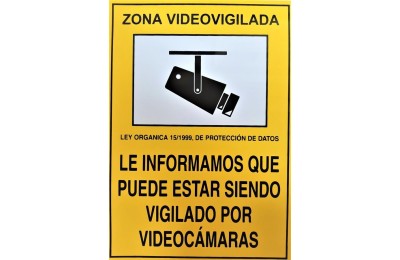 CARTEL (DIN-A4) ZONA VIDEOVIGILADA S-555